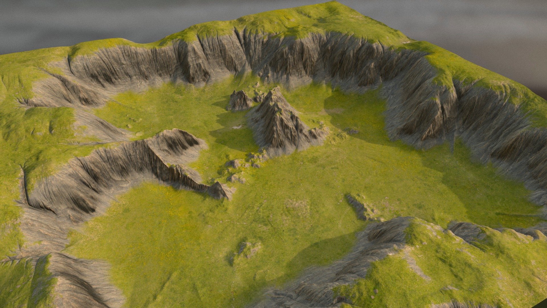 Valley Mountains with 4k Textures.You can use it in game to generate Landscape using HeightMap.The HeightMap include in the Additional files.
.The details of additional files are as follows:it includes high to low resolution obj mesh with all the textures map.i.e:Albedo,Roughness,Normal,Height with some mask for game engines like unity/UnrealEngine4/5. Thank You!


Note:Download the Additional Files to get all the Textures along wih masks and Heightmap
Similar Model:Click Here - Valley Mountains - Buy Royalty Free 3D model by Nicholas-3D (@Nicholas01) 3d model