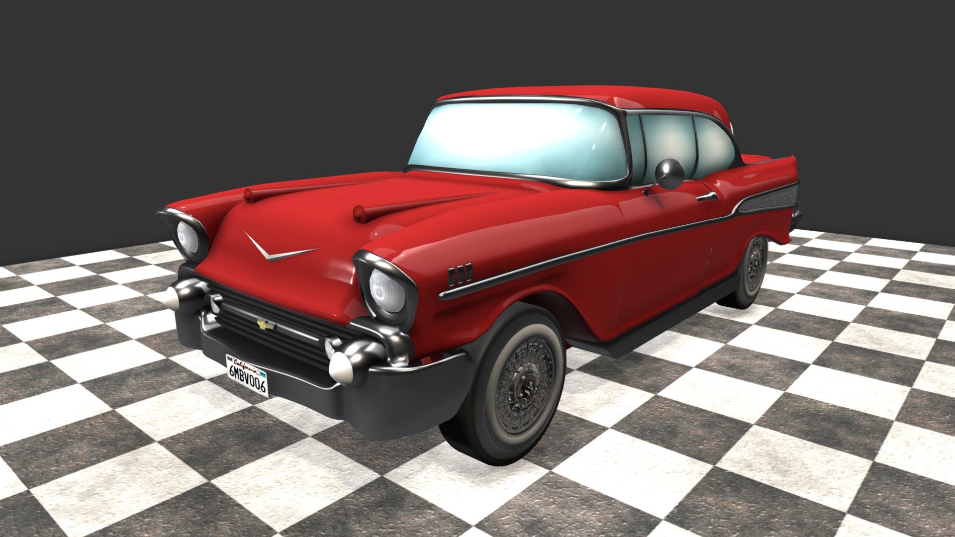 Here you have my very first 3D car model made for render. It is a Chevrolet Bel Air from 1957, and it has been completely made using 3ds Max, including the materials, using Mental Ray renderer.

Final render post-processed with Photoshop:





This work is licensed under a Creative Commons Attribution-NonCommercial-NoDerivatives 4.0 International License - Chevrolet Bel Air 1957 - 3D model by Ningyo Quimera (@ningyoquimera) 3d model