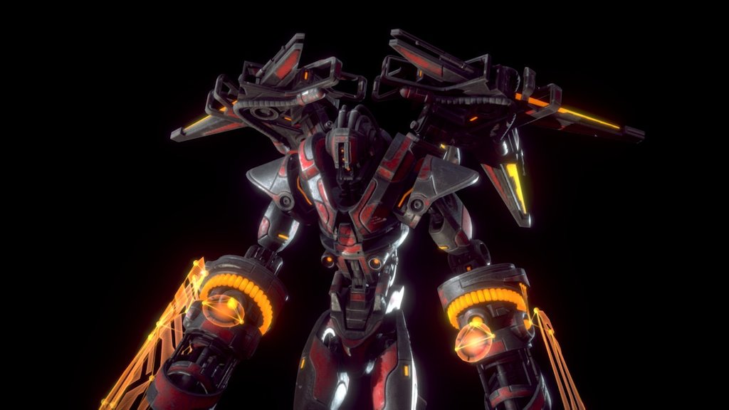 Animated model of a mecha for an Unreal 4 project / showcase.



I'm a big fan of those Star Wars visual guides / dictionaries and that's why I decided to add a couple of goofy annotations.



Here's a link to a polycount thread incase you want to check out renders and making of. http://polycount.com/discussion/186487/lowpoly-mecha-unit-t-301-vanguard-img-heavy - UNIT T-301 "Vanguard" - 3D model by Sami Tarvainen (@samitarvainen) 3d model