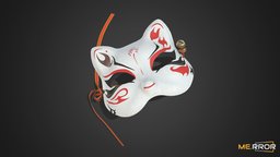 [Game-Ready] Japanese Fox Mask Kitsuneman japan, asia, fox, antique, asian, ar, 3dscanning, old, mask, traditional, kitsune, tradition, kitsune-chan, photogrammetry, 3dscan, japanese, fox-mask, noai