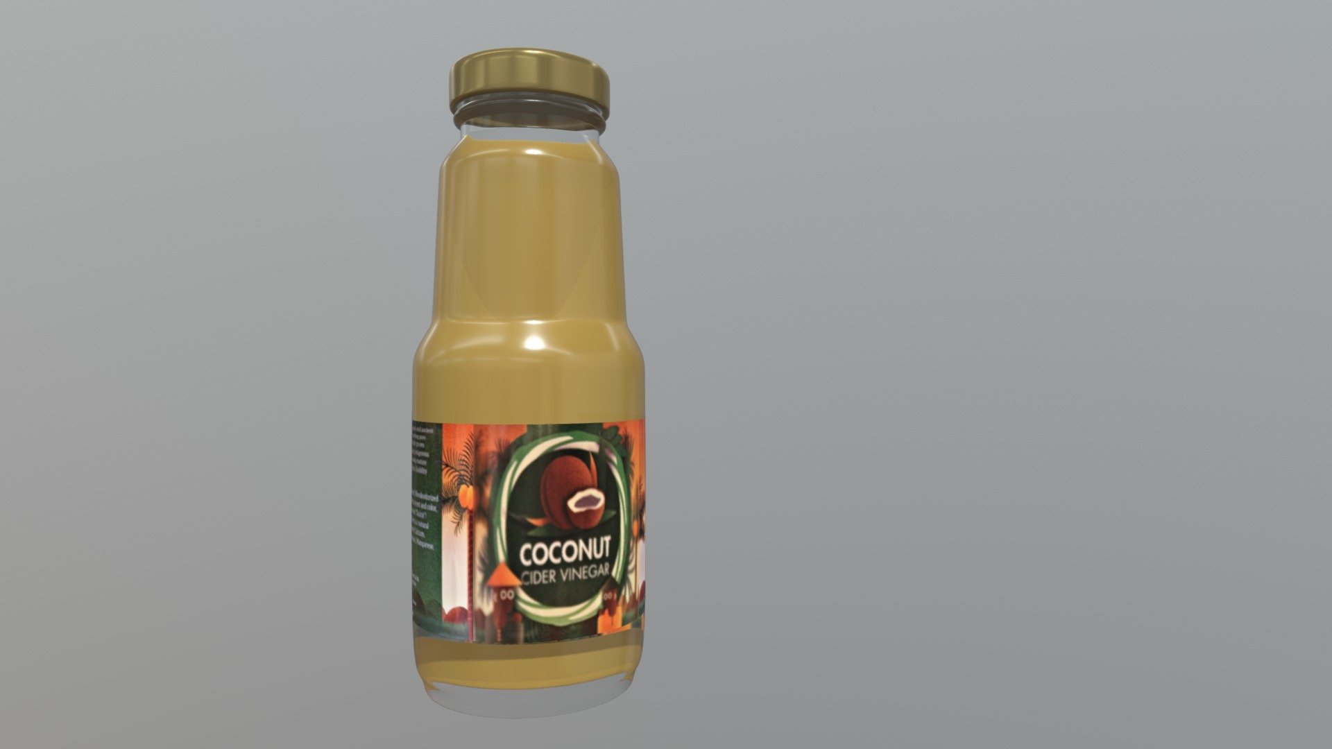 BHMC Coconut Cider Vinegar - 3D model by Jerry Espinocilla (@PiggyCat) 3d model
