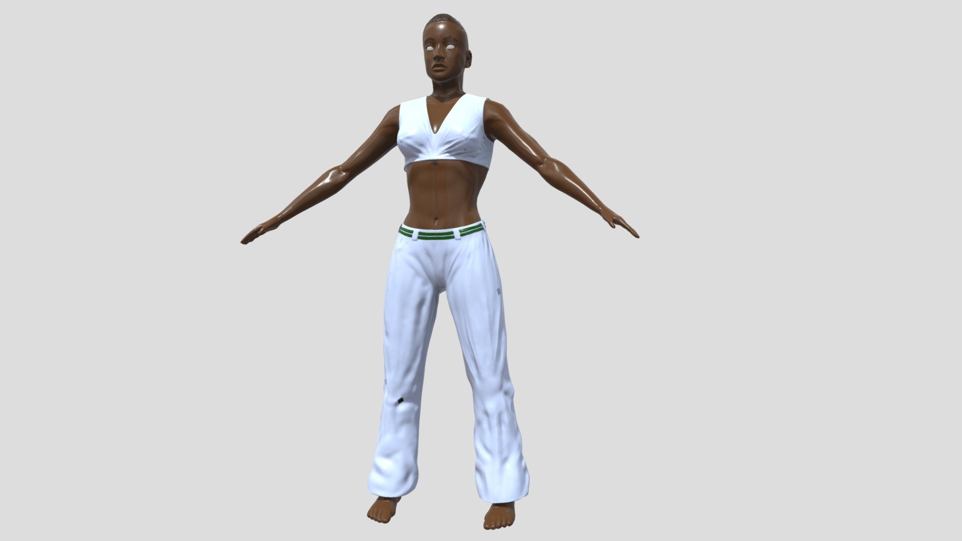 Working on a character model. Sculpting clothes on the model this time and not use Substance height maps 3d model