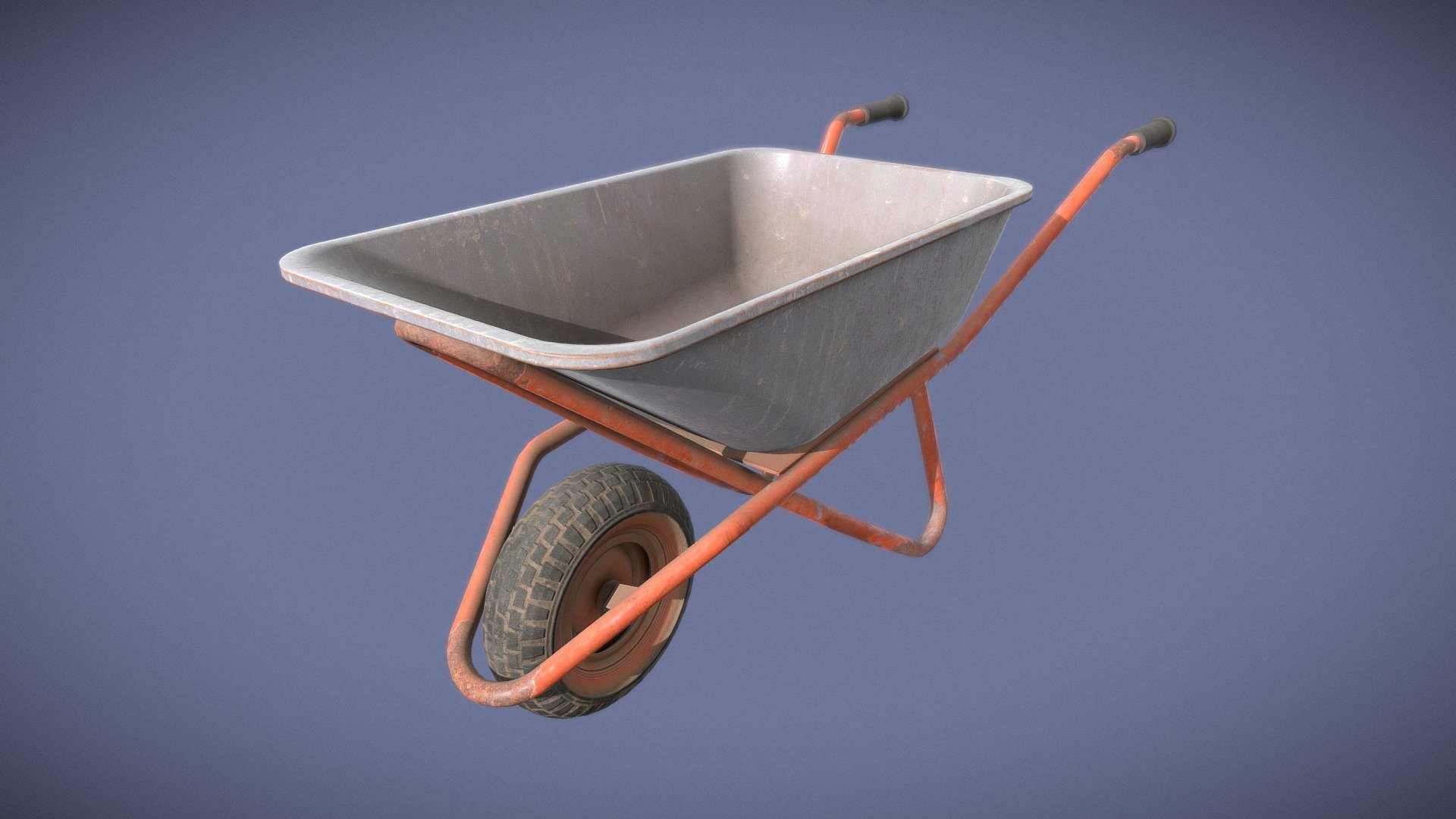 Wheelbarrow - 3D model by bilyavska.lyudmila 3d model