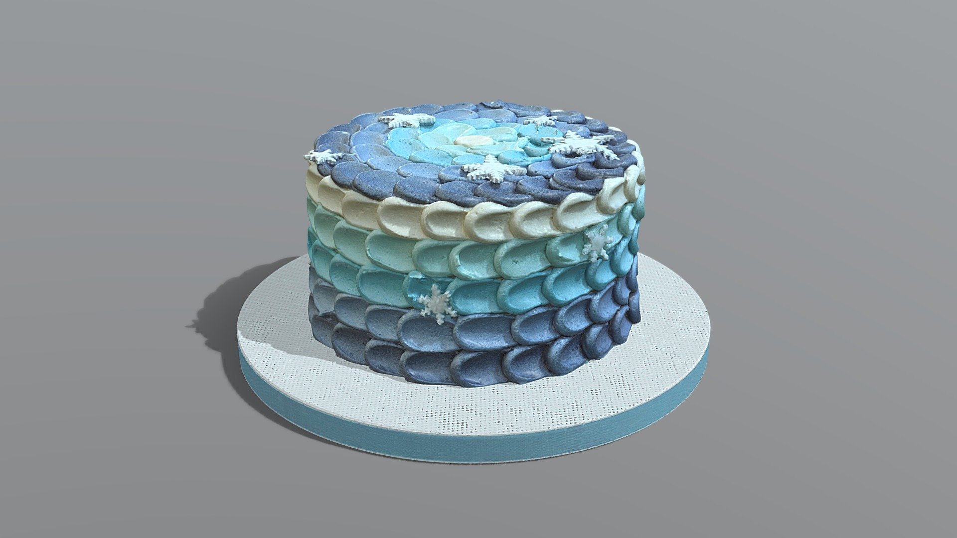 This Frozen Buttercream Cake model was created using photogrammetry which is made by CAKESBURG Premium Cake Shop in the UK. You can purchase real cake from this link: https://cakesburg.co.uk/products/rainbow-dream?_pos=1&amp;_sid=741c43992&amp;_ss=r

Textures 4096*4096px PBR photoscan-based materials Base Color, Normal Map, Roughness) - Frozen Buttercream Cake - Buy Royalty Free 3D model by Cakesburg Premium 3D Cake Shop (@Viscom_Cakesburg) 3d model