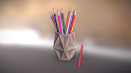 Pencils Pencil Holder office, school, pencil, household, drawing, holder, supply, writing, graphite, houseware, stationery, colored, pencils, cup