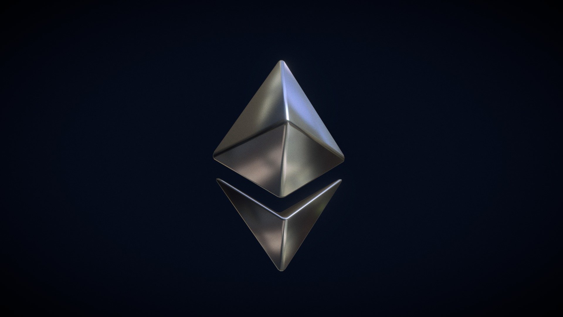 3D model of decentralized cryptocurrency &ldquo;Ethereum