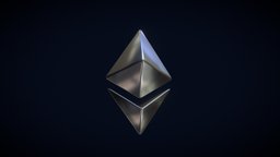 Ethereum logo 3D 3dlogo, logo, crypto, ethereum, cryptocurrency, etherium, nft, ethereum-logo