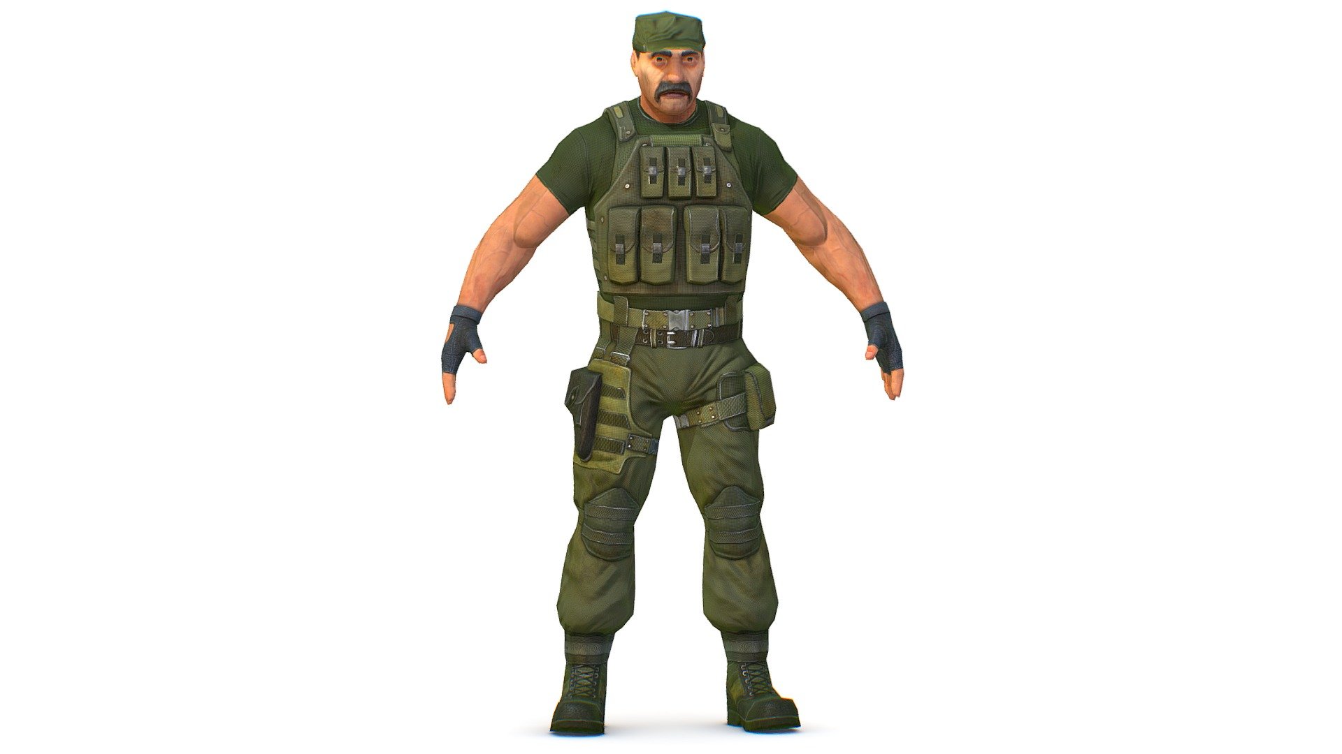 High quality LOW POLY 3d model for your game,render image or video.
textures size: 2x1024x1024 color,normal,specular (body,head)
3dsMax and Maya file included
 - LowPoly Man Boss Slave Driver Chief Soldier - Buy Royalty Free 3D model by Oleg Shuldiakov (@olegshuldiakov) 3d model