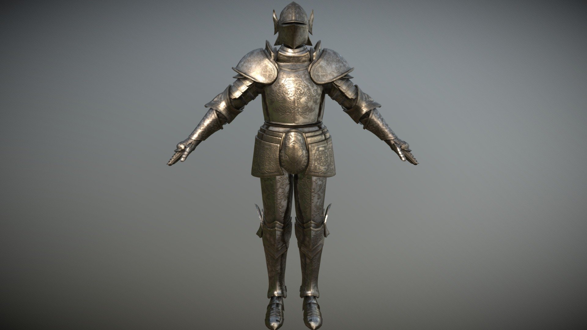 Inspired by Elden Ring and medieval armors - Engraved Knight Armor - 3D model by Autonarch 3d model