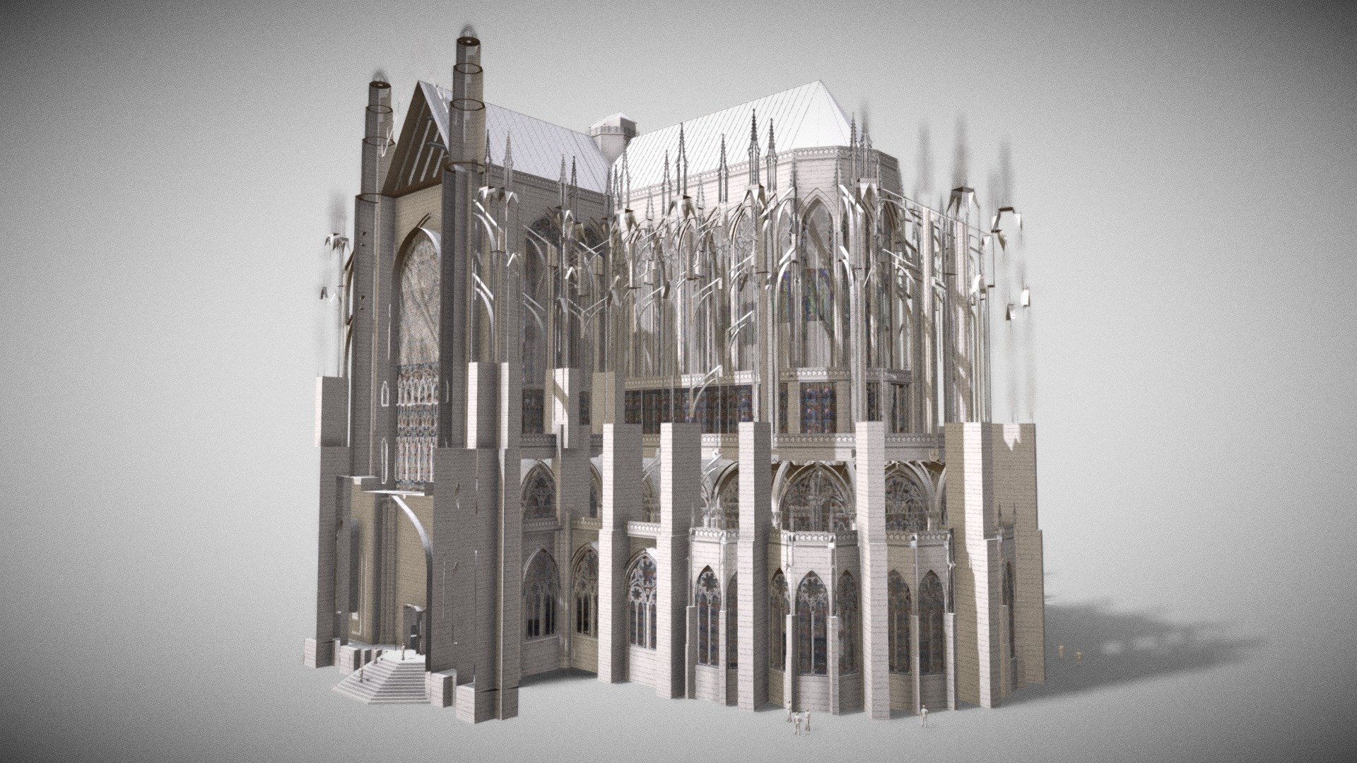 Learn more about this cathedral, by viewing my animated timelapse of construction from the 1220s to present.

Email me for access to the source files behind this model and its construction sequence 3d model