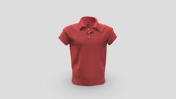 Mens Polo Shirt green, golf, neck, red, white, shirt, fashion, top, open, clothes, sports, stylish, yellow, casual, mens, polo, wear, pbr, low, poly, blue, male, black