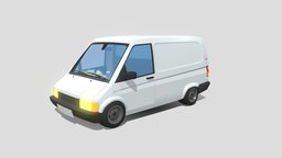 Low poly delivery van