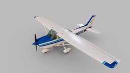 Cessna-172 Aircraft airplane, pilot, aircraft, vehicle, hardsurface, plane