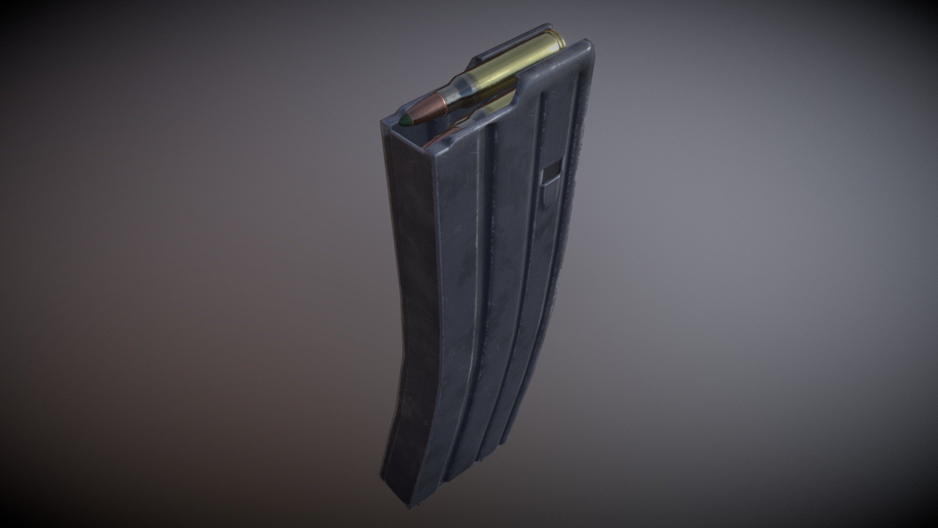 A Low Poly PBR textured model of a magazine of AR type of rifle. A standard US army issued magazine was used as a refference. 
Bullets inside has a green tips whichm means armor penetrator ammo.
The model can be used in Unity, Unreal and other engines with PBR support.
This magazine can be used with theese types of assault rifles:
M4/M16
HK416
FN SCAR-L
Magpul Masada 
Bushmaster ACR
Sometimes H&amp;K G36
etc - AR Rifle 30 Round Magazine - 3D model by p1aym 3d model