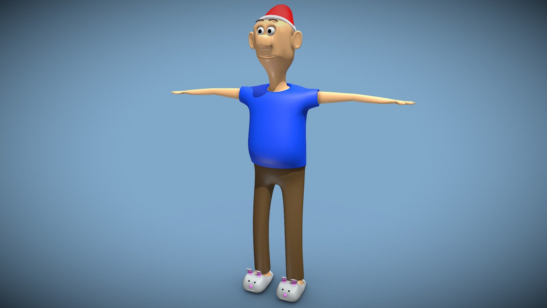 A silly cartoon guy that I made with Blender 3d model