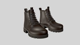 Boots leather, fashion, accessories, boots, blender3d