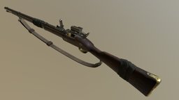 .577 Snider Enfield Rifle rifle, australia, musket, poltrona, bushranger, enfield, upsurge, snider, stuidos, weapon, game, low, poly, gun