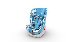 Blue and White Carseat