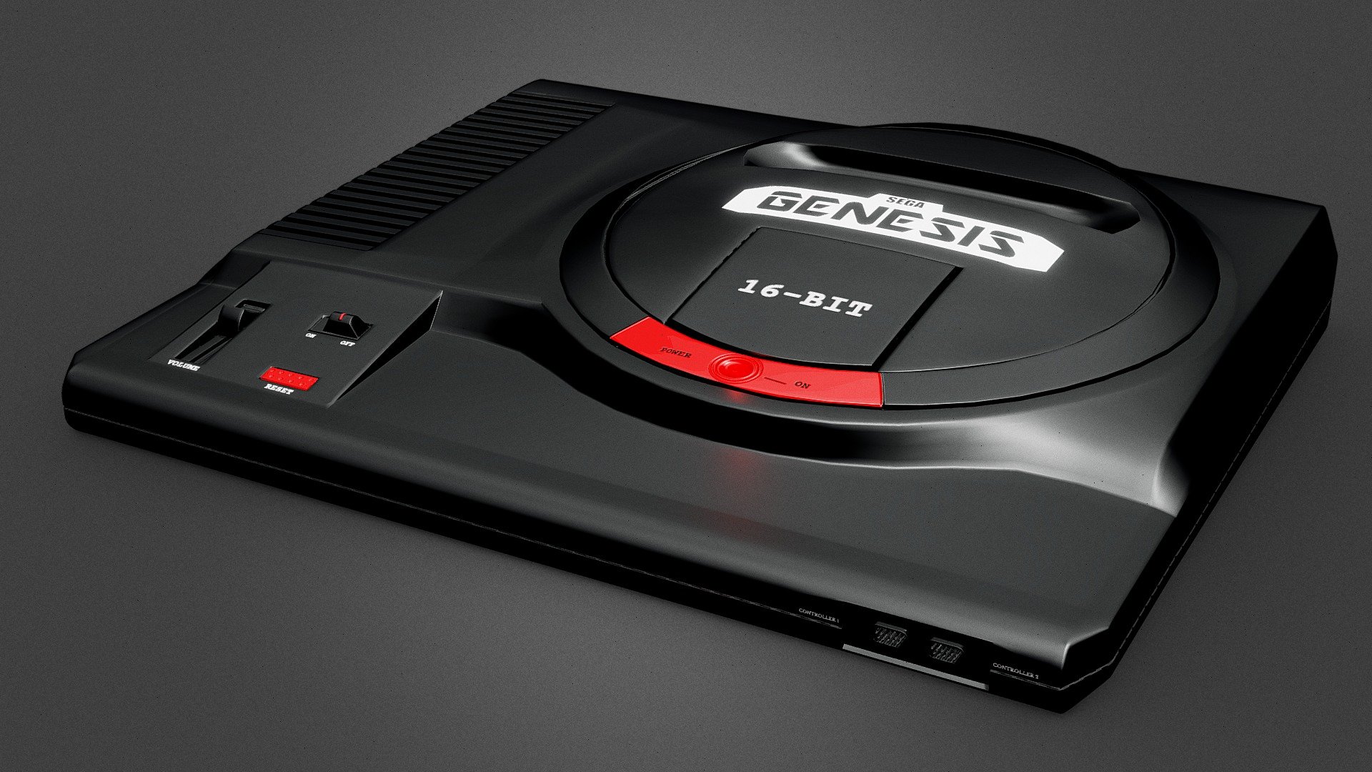 A mid poly model of the Sega genesis 16 bit console I did as practice a while back 3d model