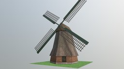 Windmill windmill, low-poly-model, lowpolymodel, windmill-animated, low-poly, lowpoly