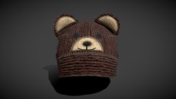 Bear Cap / Funny Cap hat, bear, cap, cloth, animals, fashion, clothes, ar, teddybear, costume, cosplay, hairdresser, instagram, headwear, fashion-style, low-poly, lowpoly, instagramfilter, wool-hat, funny-cap, funny-hat, bear-cap, wool-cap, noai