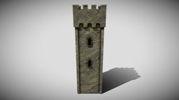 Medieval Castle Tower tower, castle, medieval, historical, prison, town, tudor, norman, saxon, battlements, crenelations, game, city, fantasy, village