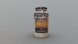 Old bottle Cherry jar