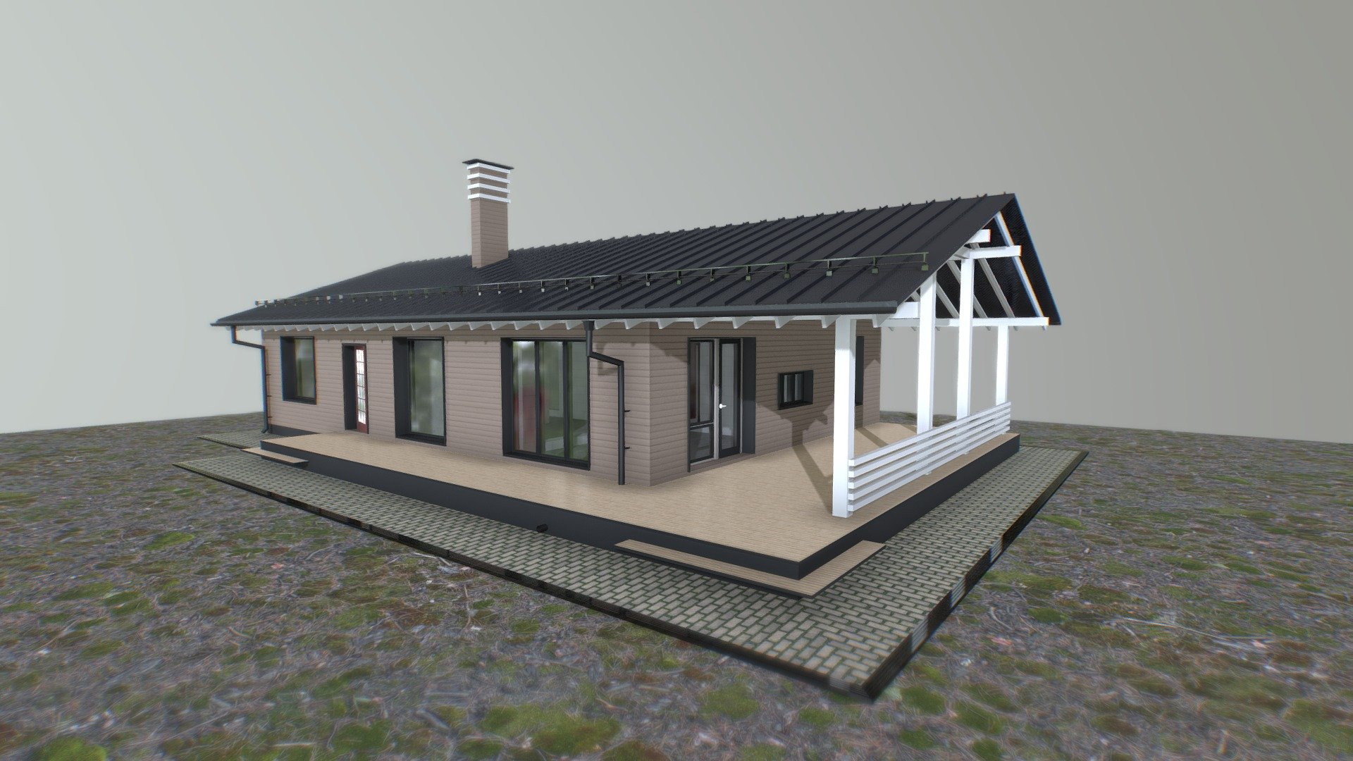 Like this model please if you download it, be Kind :) - Residential house | Download = Like please - Download Free 3D model by VRA (@architect47) 3d model