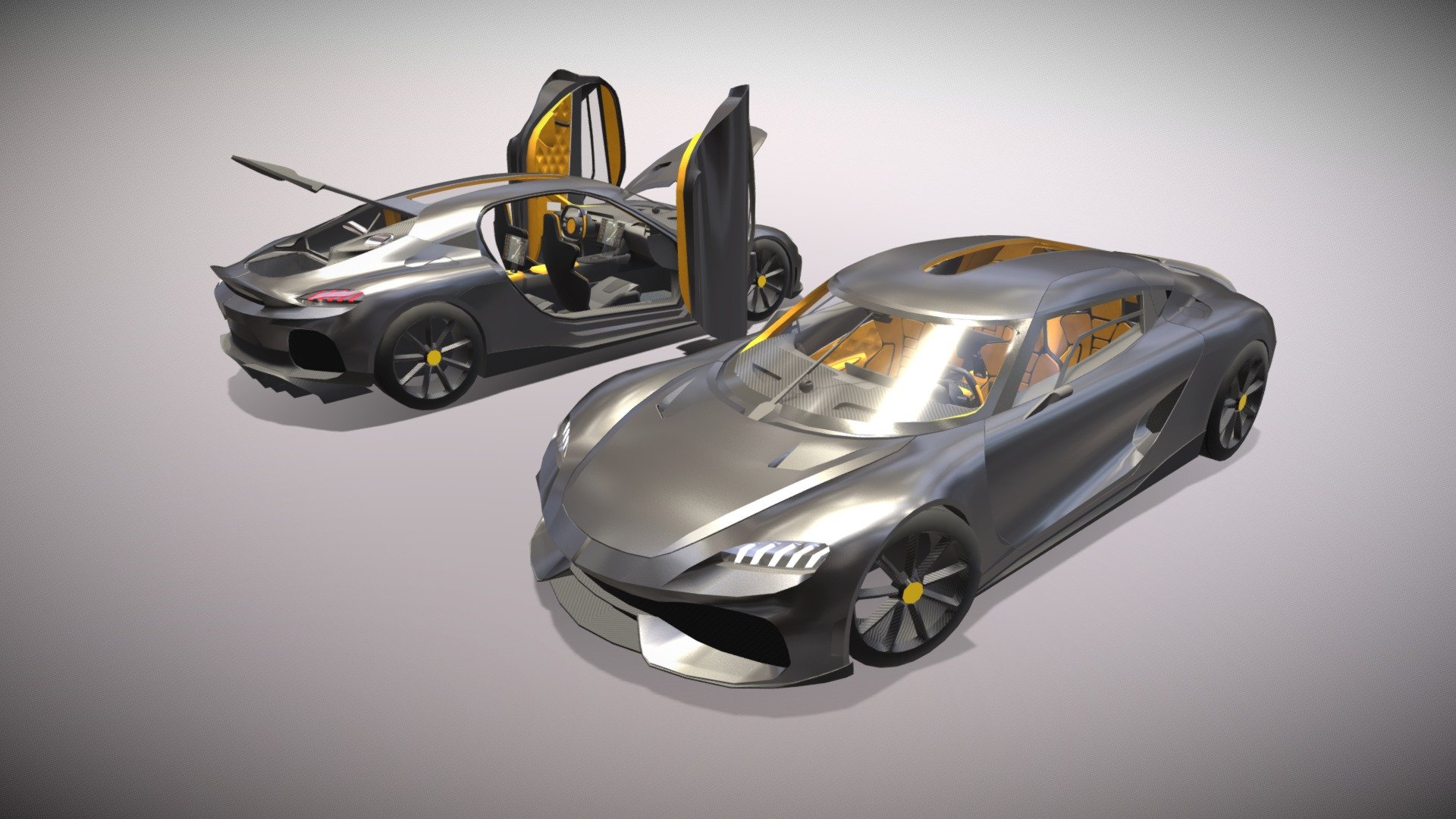 Low Poly 3D model Koenigsegg Gemera in Car Simulator 2 3d model
