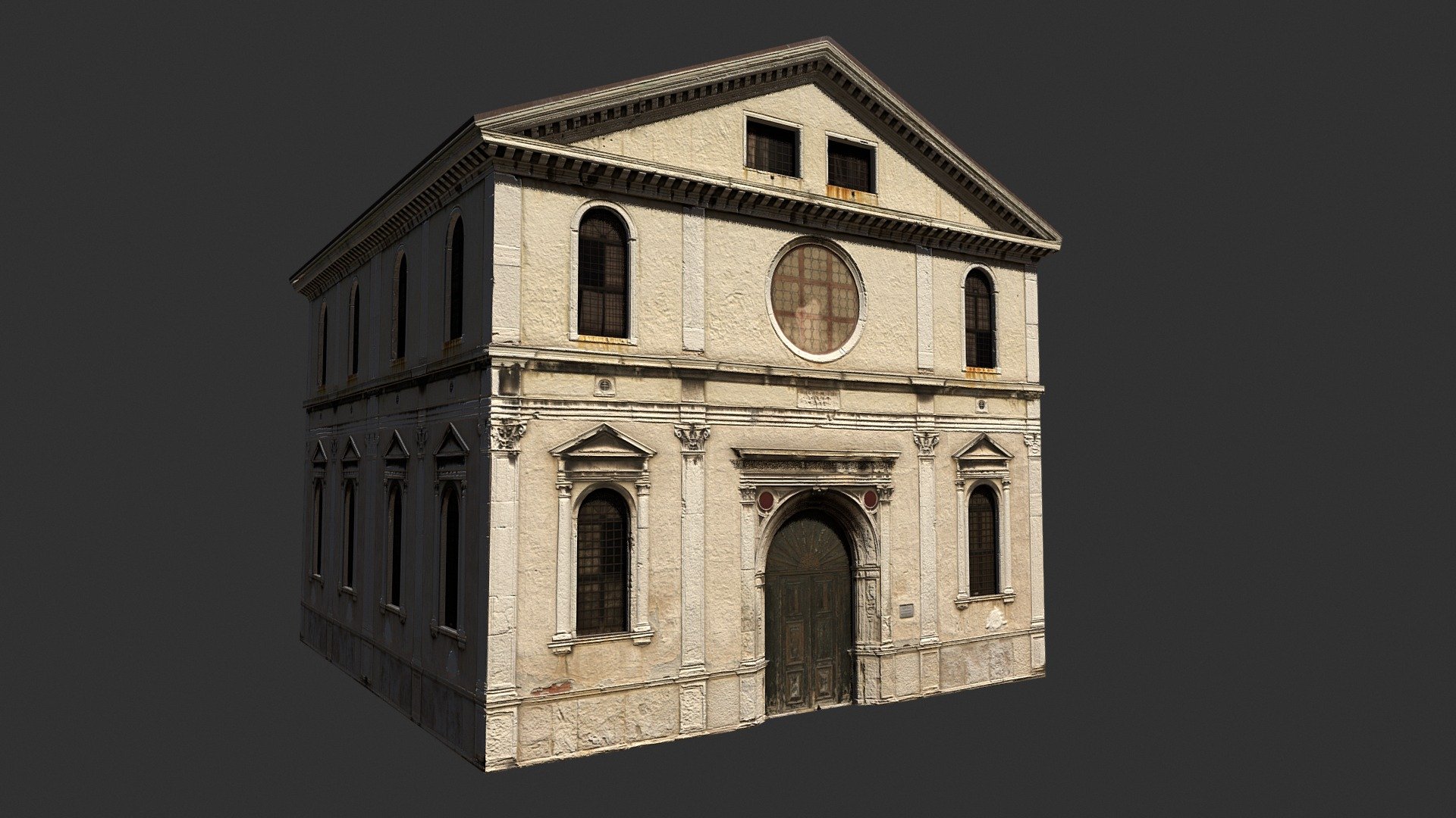 A 3D model of a low poly old Church. Exterior only, no interior 3d model