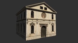 Church Low Poly 3d Model old, chappel, building, church
