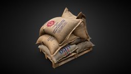 Coffee Bag coffee, prop, bag, old, construction-site, freemodel, gaming_props, gaming-asset, asset, lowpoly, scan, free, building, construction, coffe-bag