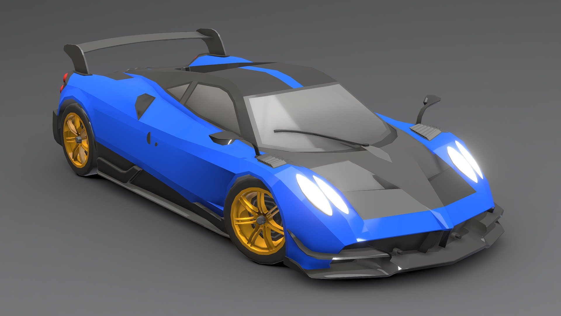 Pagani Huayra Low-poly 3D.




You can use these models in any game and project.




This model is made with order and precision.




The color of the body and wheels can be changed.




Separated parts (body. wheel).




Very low poly.




Average poly count: 14/000 Tris.




Texture size: 128/256 (PNG).




Number of textures: 2.




Number of materials: 2.




format: fbx, obj, 3d max


 - Pagani Huayra Low-poly 3D - Buy Royalty Free 3D model by Sidra (@Sidramax) 3d model