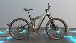 E-Bike Aluminium bike, wheel, bicycle, power, aluminium, blender-3d, 3dhaupt, low-poly, noai