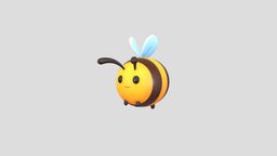 Character202 Bee insect, toon, cute, little, style, toy, bug, mascot, bee, wasp, queen, honeybee, honey, buzz, bumble, character, cartoon, fly, animal, monster