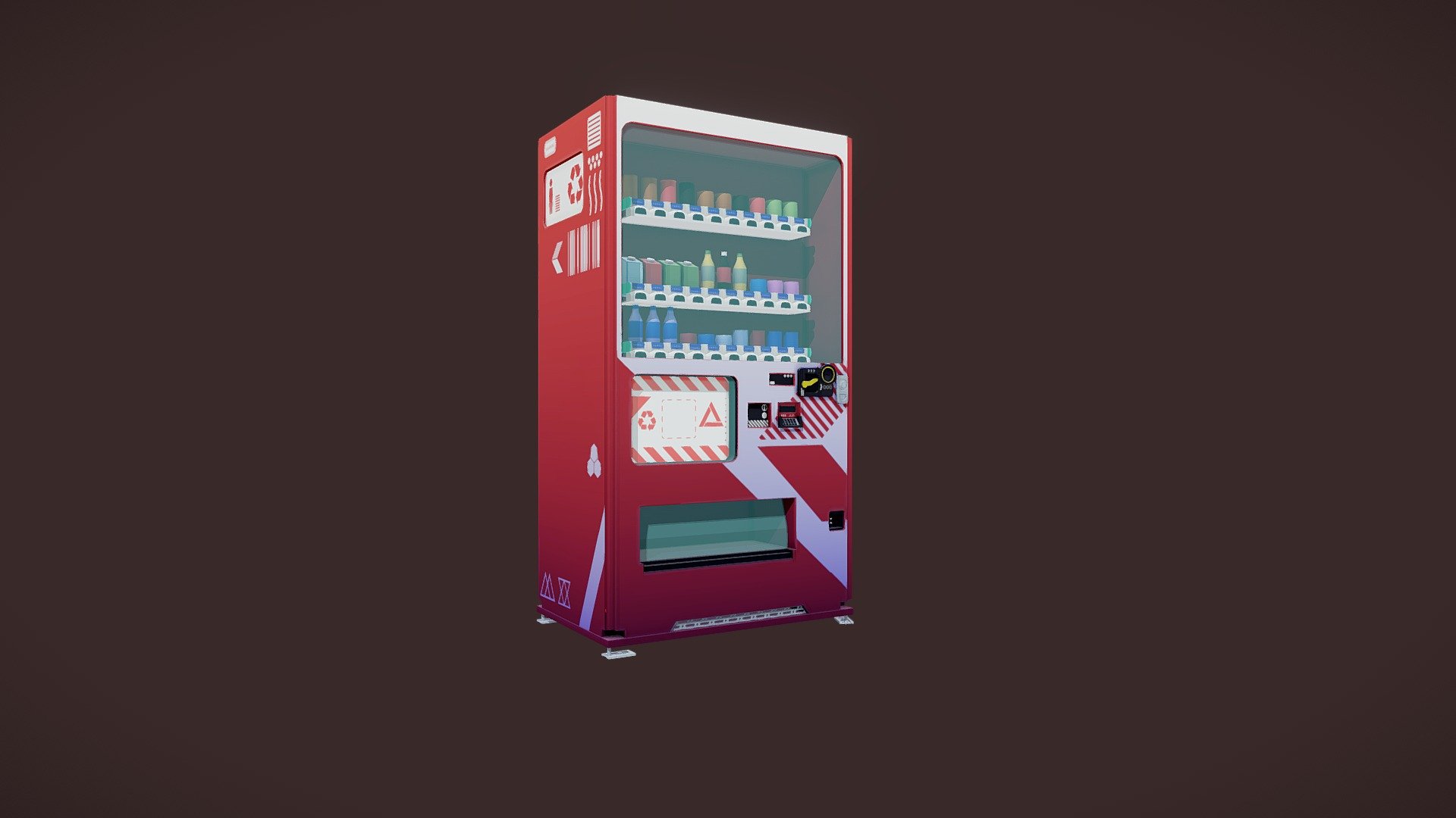 Vending machine modeled in blender and textured in substance painter.

Note: For glass, use a base material with transparency - [Stylized] Vending machine - Download Free 3D model by metrosp 3d model