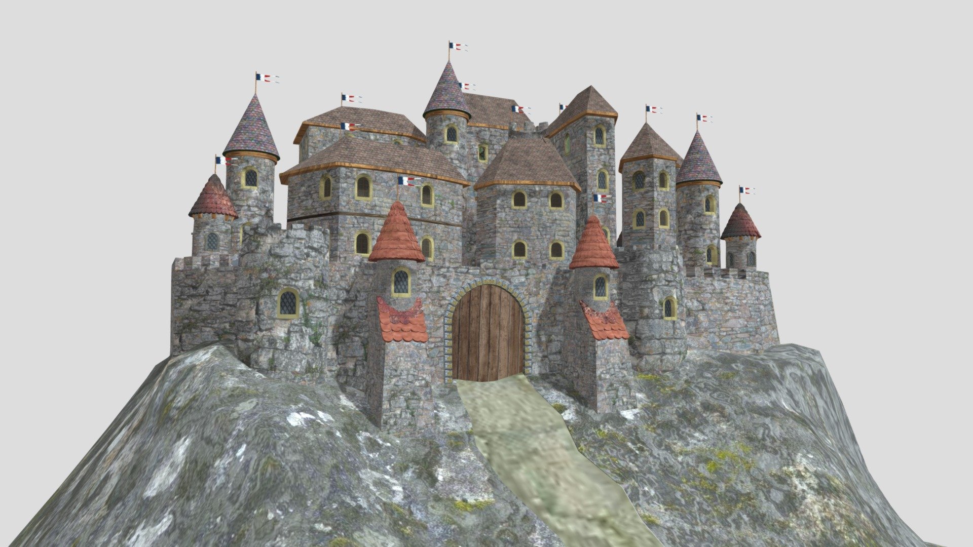 Castle 08 - Download Free 3D model by gogiart (@agt14032013) 3d model