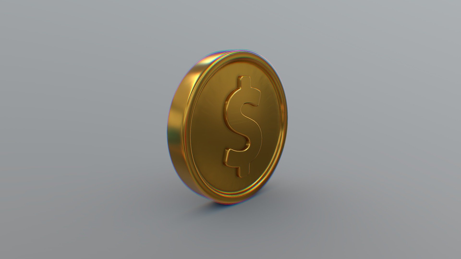 Gold Coin Dollar - Gold Coin Dollar - Buy Royalty Free 3D model by robertrestupambudi 3d model