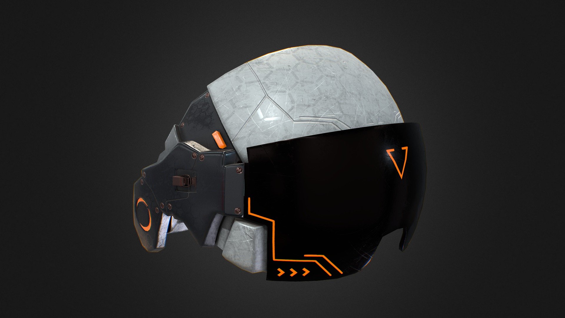 Original concept by Elie Gomez - Sci-Fi Helmet - 3D model by roxana_moshashai 3d model