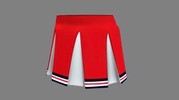 Female Pleated Mini Cheerleader Skirt mini, fashion, girls, clothes, skirt, realistic, uniform, real, womens, cheerleader, wear, pleated, pbr, female, schoold
