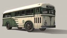 1940s City Bus/Coach (based on White Motor Co.) transportation, historic, vintage, retro, transport, bus, transit, publictransportation, vehicle, car