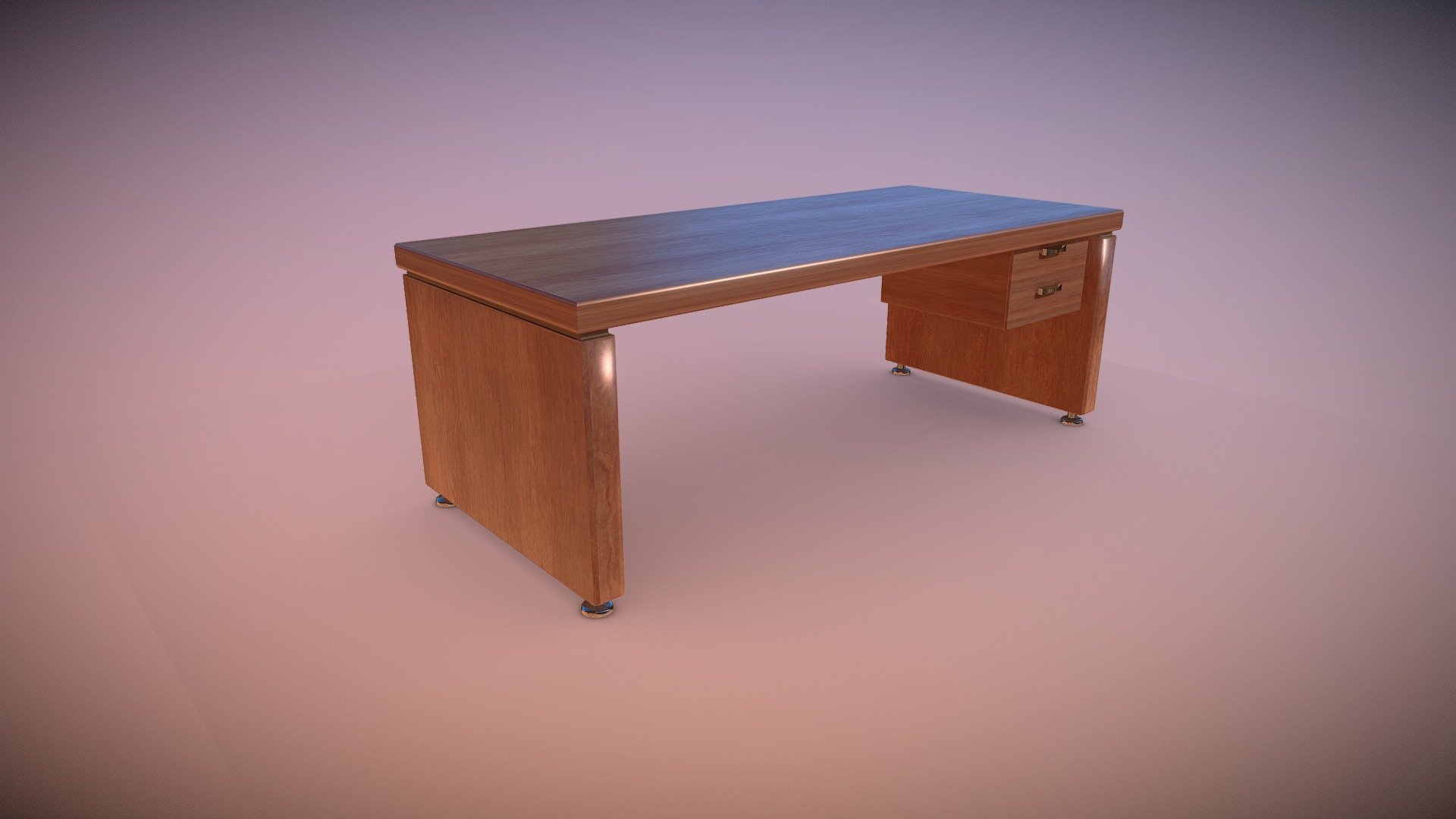 Elegant office desk - Office Desk - Buy Royalty Free 3D model by Fernando Lima (@Nithium) 3d model
