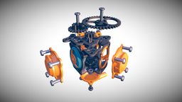 3d Printable Radial Pneumatic Engine