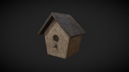 Birdhouse & nest bird, nest, eggs, house