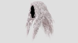Long Curly Hair Wild hair, mesh, wild, long, period, beautiful, cards, curly, wig, lowpoly, animated