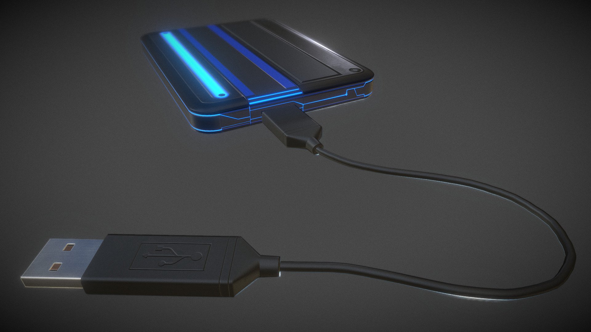 An External HDD with USB cable rigged and animated (Futuristic Version).

Demo video in Blender: 
https://www.youtube.com/watch?v=1ikRFZXRTTU 



Polygons: 1928 
Vertices: 1943 
Triangles: 3644 



Available formates: 



fbx (7.4 binary and 6.1 ASCII) 



obj and mtl 



dae 



blend (2.78) 



stl 



abc (Alembic) 



ply 



x3d 



x 



dxf 



wrl 



---------------
PBR Textures: 



Normal map 



Color map 



Metalness map 



Roughness map 



Ambient occlusion map 



Curvature map 



All textures in 4096 x 4096 px resolution 




Modeled, rigged and animated in Blender 2.78a 3d model