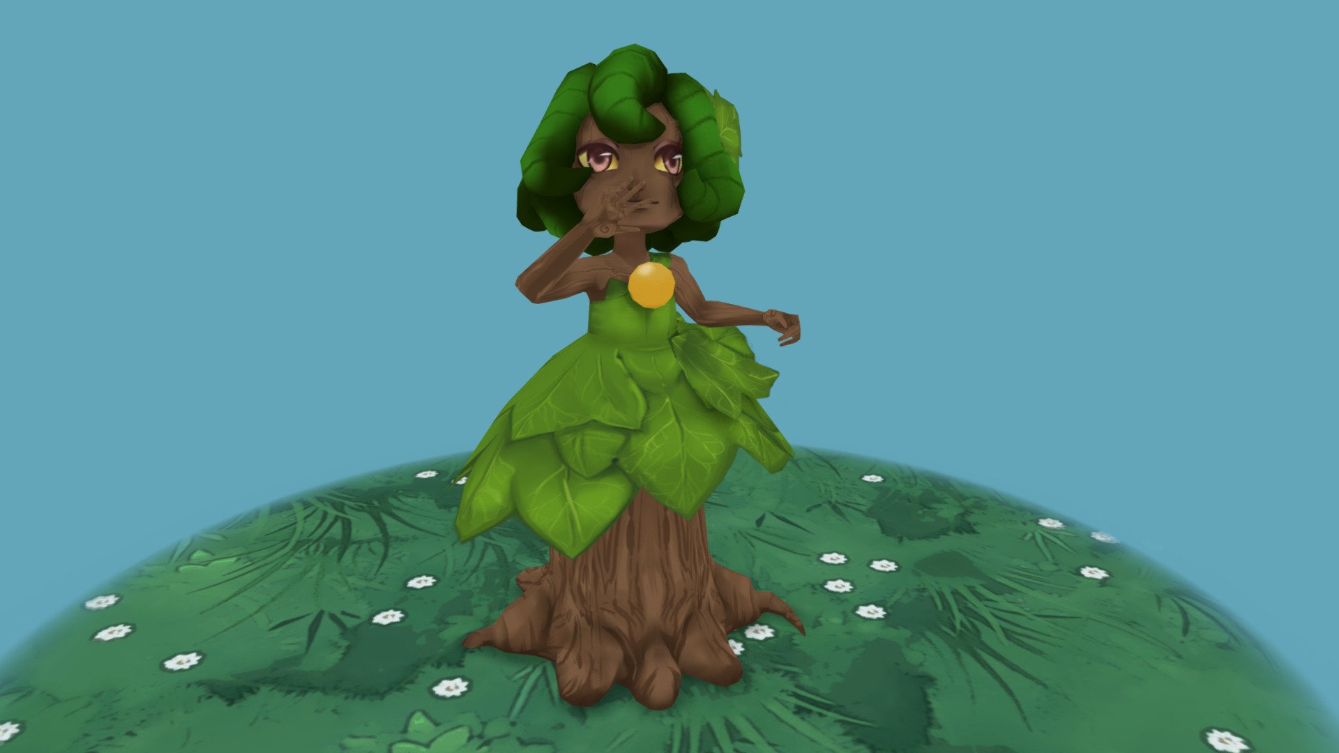 My first tree monster girl 3d model