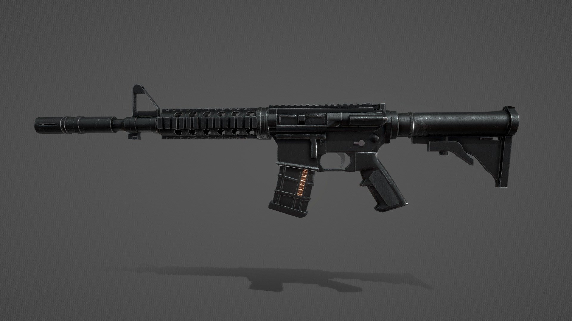 This is M4 Carbine Rifal used by United States Army. It has Realisic gun metal textures. Rigged version will be available soon, so stay tuned guys 3d model