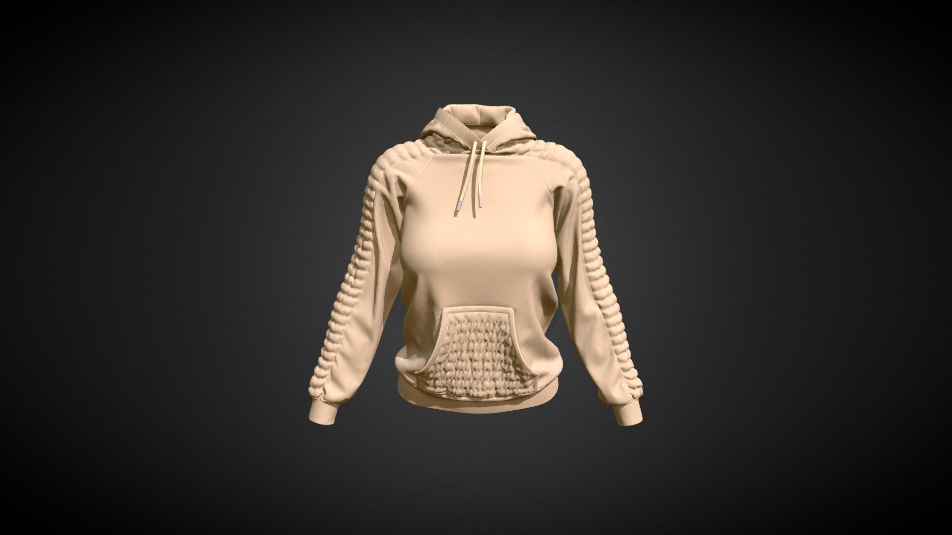 Women's Hoodie modeled in Clo3d (version 6.1)





The Default particle distance in Marvelous Designer-Clo3d files is set on 5.




All meshes are quads, but for detail sculpting or Delicate works like animation you may need retopology.




There are 2 types of Exported OBJ for each model in the package, one is thin and unwelded , and other is thick and welded (all as one object)




Textures and graphics in the project itself!!!



Here:
https://www.artstation.com/a/17005040

And other Products: https://www.artstation.com/a/16528283 - Hoodie Female - 3D model by nasimbeyt 3d model