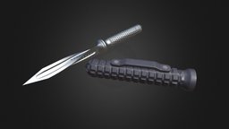Jagdkommando Tri-Dagger Knife weapon, knife, asset, lowpoly, dagger, gameready